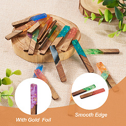 20Pcs 10 Styles Transparent Resin & Walnut Wood Big Pendants&nbsp;RESI-TA0001-59