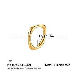 Minimalist Square 304 Stainless Steel Geometric Ring for Women Daily and Occasion Wear&nbsp;LK6099-2