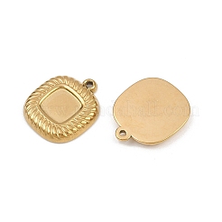304 Stainless Steel Pendant Cabochon Settings&nbsp;STAS-L303-34G