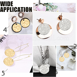 64Pcs 8 Style 304 Stainless Steel Textured Pendants&nbsp;STAS-DC0012-55