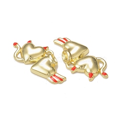 Rack Plating Alloy Enamel Pendants&nbsp;PALLOY-P291-08G-02