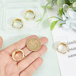 2 Pairs 2 Colors Rack Plating Brass Hoop Earrings&nbsp;EJEW-BBC0002-11