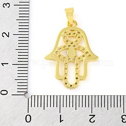 Brass Micro Pave Clear Cubic Zirconia Pendants&nbsp;KK-S401-01G