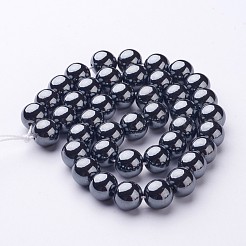 Non-Magnetic Synthetic Hematite Beads Strands&nbsp;X-G-H1623-10mm-1