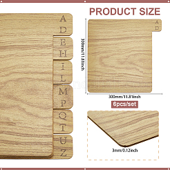 Wood Vinyl Record Divider&nbsp;AJEW-WH0678-14