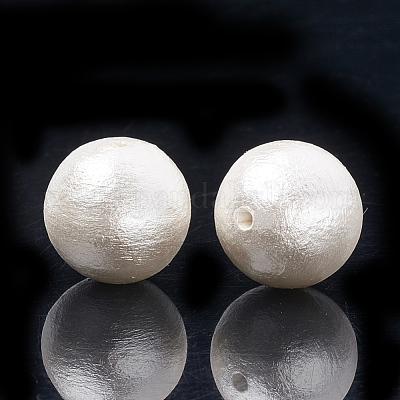 Compressed Cotton Pearl Beads&nbsp;WOVE-S114-12mm-13-1