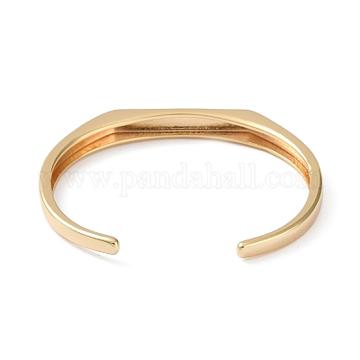 Brass Open Cuff Bangles&nbsp;BJEW-A144-01A-1