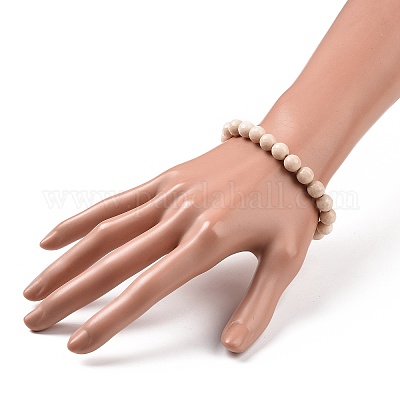Natural Fossil Bead Stretch Bracelets&nbsp;BJEW-K212-B-015-1