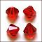 Imitation Austrian Crystal Beads, Grade AAA, K9 Glass, Faceted, Bicone, Red, 6x6mm, Hole: 0.7~0.9mm