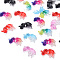 Translucent Resin Cabochons, Two Tone, Fish, Mixed Color, 10.5x7.5x3mm