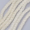 Baking Paint Transparent Glass Bead Strands, Frosted, Round, Light Goldenrod Yellow, 4mm, Hole: 1.1~1.6mm, about 200pcs/strand, 31.4 inch