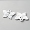 Baking Paint Alloy Pendants, Butterfly Charm, White, 16.5x20x2mm, Hole: 1.5mm