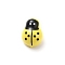 Plastic Cabochons, Ladybug, Champagne Yellow, 15x11.3x5.8mm