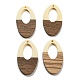Opaque Resin & Walnut Wood Pendants&nbsp;RESI-XCP0002-12-1