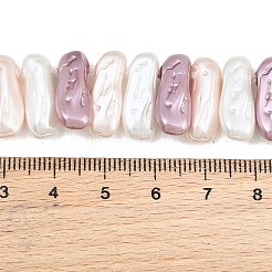 Electroplated Glass Pearl Beads Strands&nbsp;GL-CBA64F3-01B