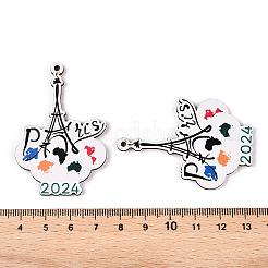 French Theme Printed Wood Pendants&nbsp;WOOD-N016-05