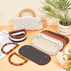 5Pcs 5 Colors PU Leather Oval Bottom&nbsp;FIND-PH0061-82