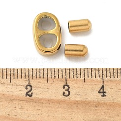 304 Stainless Steel Slider Beads and Cord End Caps&nbsp;STAS-P224-03G