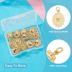 10Pcs 5 Styles Brass Pendants&nbsp;KK-TA0008-41