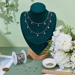 DIY Brass Cable Chains Necklaces Making Kits&nbsp;DIY-ME0001-93P
