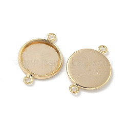 Flat Round Brass Connector Cabochon Settings&nbsp;KK-K414-13D-G