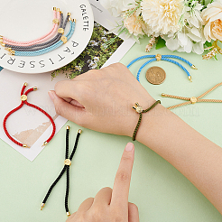 8Pcs 8 Colors Nylon Twisted Cord Link Bracelet Making&nbsp;MAK-HY0001-05