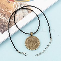Waxed Cord Necklace Making with Iron Findings&nbsp;NJEW-R229-2.0mm