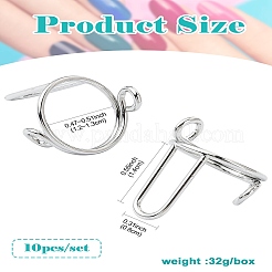 10Pcs Adjustable Brass Rings&nbsp;RJEW-CJ0001-01P