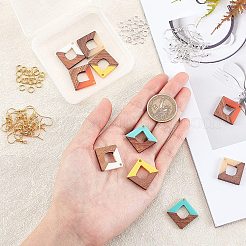 DIY Dangle Rhombus Earring Making Kits&nbsp;DIY-OC0006-01