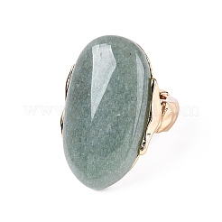 Natural Green Aventurine Stretch Finger Rings&nbsp;RJEW-N055-01C