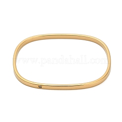 304 Stainless Steel Crystal Rhinestone Rectangle Bangles for Women&nbsp;BJEW-A150-03G