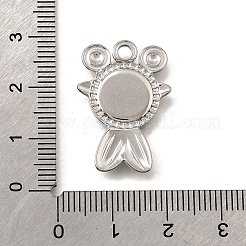 304 Stainless Steel Pave Natural White Shell Pendants&nbsp;STAS-C122-21F-02P