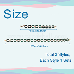 2Pcs 2 Style Resin & Acrylic Bag Strap&nbsp;FIND-GN0001-37