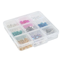 160Pcs 8 Colors Glass Charms&nbsp;RGLA-FS0001-24