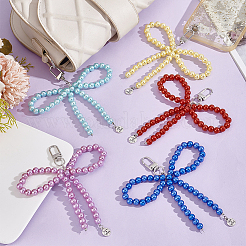10Pcs 10 Colors Bowknot Acrylic Pendant Decoration&nbsp;HJEW-PH01952