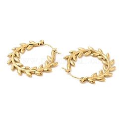 Ion Plating(IP) 304 Stainless Steel Hoop Earrings for Women&nbsp;STAS-D084-21G