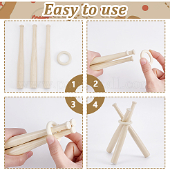 16 Sets Mini Wood Baseball Holders&nbsp;AJEW-WA0001-84
