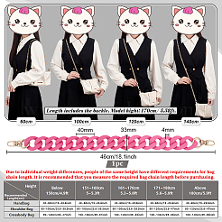 Acrylic Curban Chain Bag Straps&nbsp;FIND-WH0128-04