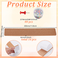 15Pcs Self-adhesive Cork Insulation Sheets&nbsp;AJEW-AR0004-84A