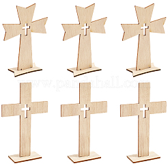 16 Sets 2 Styles Wood Cross Prayer Sculpture&nbsp;WOOD-SP0001-70