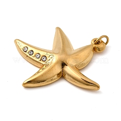 304 Stainless Steel Rhinestone Pendants&nbsp;STAS-B093-31G-02