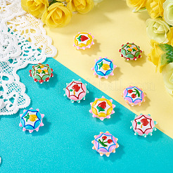 10Pcs 5 Styles Baking Paint Glass Enamel Beads&nbsp;LAMP-TA0002-50B