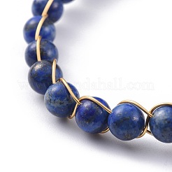 Natural Lapis Lazuli(Dyed) Bracelets&nbsp;BJEW-JB04663-03