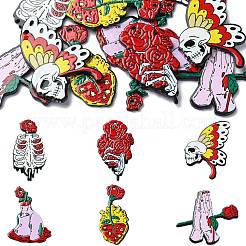 12Pcs 6 Styles Halloween Printed Acrylic Pendants&nbsp;SACR-CJ0001-70