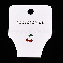 Folding Cherry Pattern Paper Jewlery Display Cards for Necklaces&nbsp;CDIS-T004-23