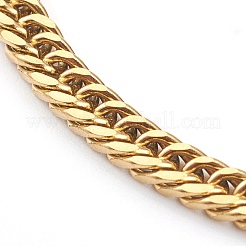 Women's 304 Stainless Steel Diamond Cut Curb Chain Bracelets&nbsp;BJEW-JB06019-01