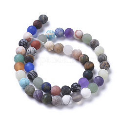 Natural Mixed Gemstone Beads Strands&nbsp;G-F668-09-8mm