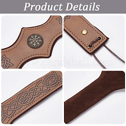 PU Leather & Alloy Headbands Hair Accessories for Women Girls&nbsp;OHAR-CL0001-03