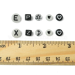 200Pcs Opaque Black Acrylic Beads&nbsp;MACR-FS0001-86