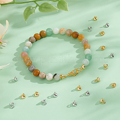 40Pcs 2 Colors Brass Bead Cap Pendant Bails&nbsp;KK-PH0010-67